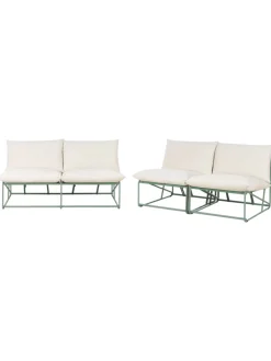 Beliani Gartenmöbel<3-tlg Lounge Set PICO in Grün/Beige