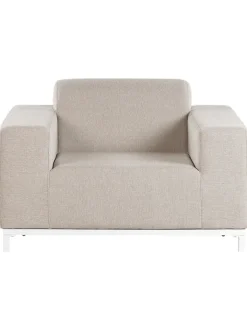 Beliani Gartenmöbel<4-tlg Lounge Set ROVIGO in Beige/Weiß