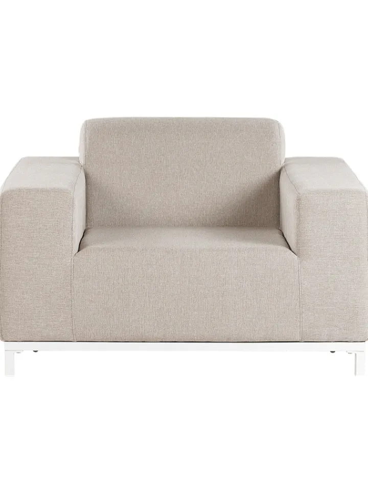 Beliani Gartenmöbel<4-tlg Lounge Set ROVIGO in Beige/Weiß