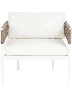 Beliani Gartenmöbel<4-tlg Lounge Set SERLA in Weiß/Beige