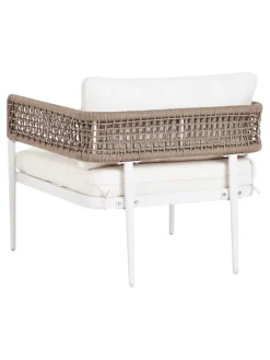 Beliani Gartenmöbel<4-tlg Lounge Set SERLA in Weiß/Beige