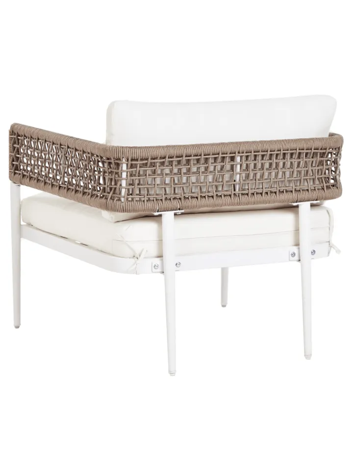 Beliani Gartenmöbel<4-tlg Lounge Set SERLA in Weiß/Beige
