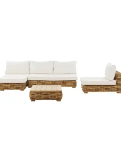 Beliani Gartenmöbel<4-tlg Lounge Set VARALLO in /Weiß