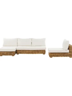 Beliani Gartenmöbel<4-tlg Lounge Set VARALLO in /Weiß