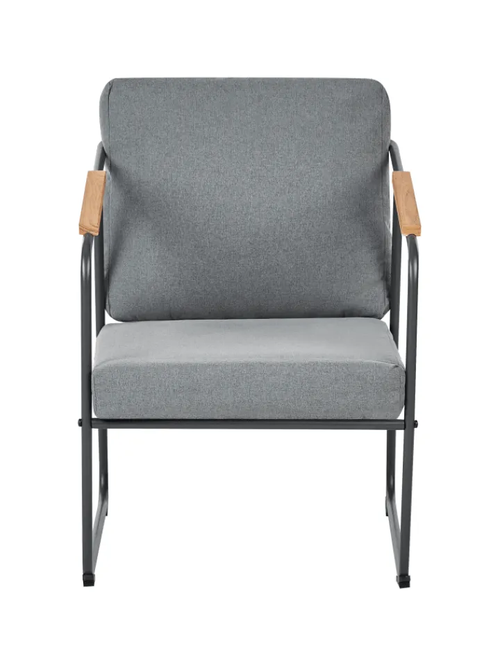 Beliani Gartenmöbel<4-tlg Lounge Set VEZZANA in Grau/Schwarz/Braun