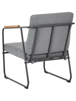 Beliani Gartenmöbel<4-tlg Lounge Set VEZZANA in Grau/Schwarz/Braun