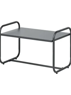Beliani Gartenmöbel<4-tlg Lounge Set VEZZANA in Grau/Schwarz/Braun