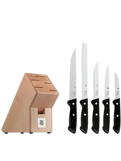 WMF Koch- & Backutensilien<6tlg. Messer-Set "Classic Line" in Schwarz/ Braun