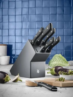 WMF Koch- & Backutensilien<7tlg. Messer-Set "ProfiSelect" in Grau/ Schwarz