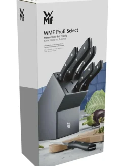 WMF Koch- & Backutensilien<7tlg. Messer-Set "ProfiSelect" in Grau/ Schwarz