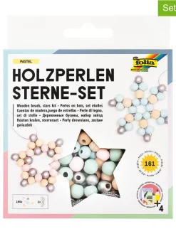 folia PAPER Kreativbedarf & Do-It-Yourself<161tlg. Perlensterne-Bastelset in Bunt