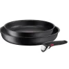 Tefal Kochgeschirr<3tlg. Pfannen-Set "Black Stone" in Schwarz