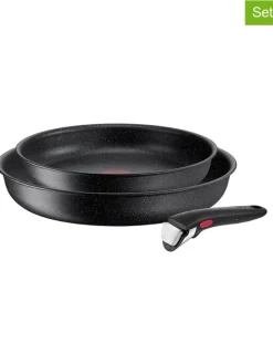 Tefal Kochgeschirr<3tlg. Pfannen-Set "Black Stone" in Schwarz