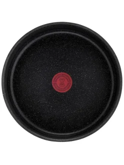 Tefal Kochgeschirr<3tlg. Pfannen-Set "Black Stone" in Schwarz