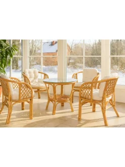 möbel-direkt Möbel-Sets<9tlg. Rattansitzgruppe Regina in honigfarben