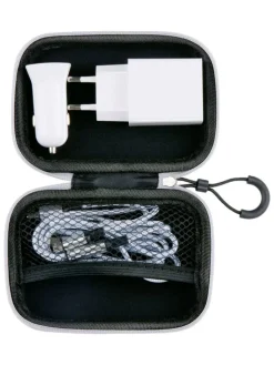 GRUNDIG Technikzubehör<3tlg. Reise-Lade-Set in Grau/ Weiß