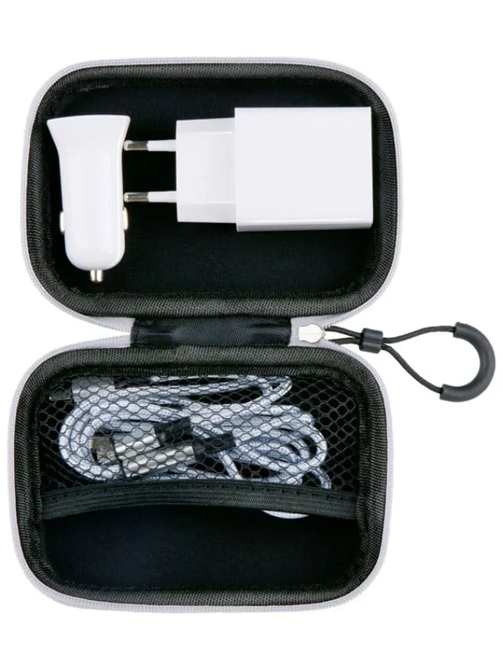 GRUNDIG Technikzubehör<3tlg. Reise-Lade-Set in Grau/ Weiß