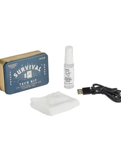 Gentlemen's Hardware Technikzubehör<4tlg. Reiseset "Survival Tech Kit" in Blau/ Weiß
