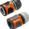 Gardena Gartendekoration<2tlg. Schlauchverbinder-Set in Schwarz/ Orange 13 mm (1/2") und 15 mm (5/8")