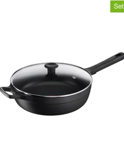 Tefal Kochgeschirr<2tlg. Set: Aluguss-Schmorpfanne "Trattoria Pro" in Schwarz - Ø 28 cm