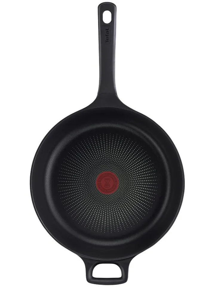Tefal Kochgeschirr<2tlg. Set: Aluguss-Schmorpfanne "Trattoria Pro" in Schwarz - Ø 28 cm