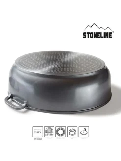 Stoneline Kochgeschirr<2tlg. Set: Bräter in Grau - 8 l