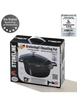 Stoneline Kochgeschirr<2tlg. Set: Bräter in Schwarz - 2,6 l