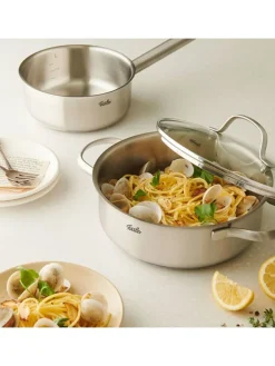 Fissler Kochgeschirr<2tlg. Set: Edelstahl-Bratentopf "Copenhagen" - Ø 16 cm
