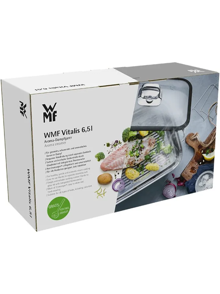 WMF Kochgeschirr<6tlg. Set: Edelstahl-Dampfgarer ''Vitalis'' - 6,5 l