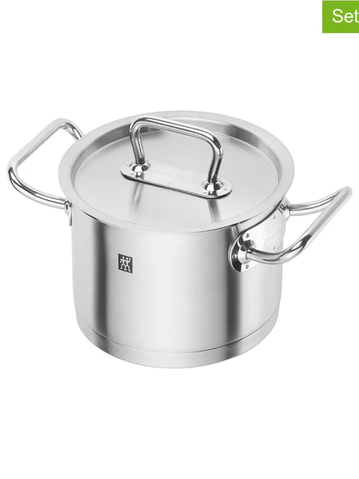 Zwilling Kochgeschirr<2tlg. Set: Edelstahl-Kochtopf "Pro S" - Ø 16 cm