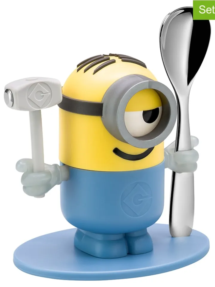 WMF Koch- & Backutensilien<3tlg. Set: Eierbecher, Eierlöffel und Hämmerchen "MINIONS®" - ab 3 Jahren