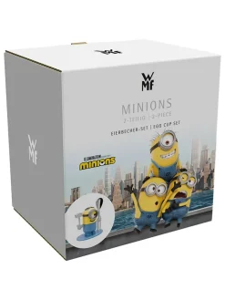 WMF Koch- & Backutensilien<3tlg. Set: Eierbecher, Eierlöffel und Hämmerchen "MINIONS®" - ab 3 Jahren