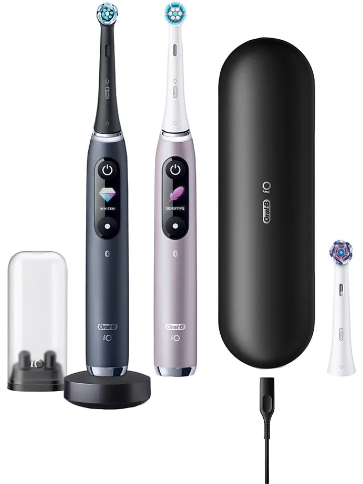 Oral-B Technik|Zahn & Mundpflege<2tlg. Set: Elektr. Zahnbürsten "iO Series 9" in Rosa/ Schwarz