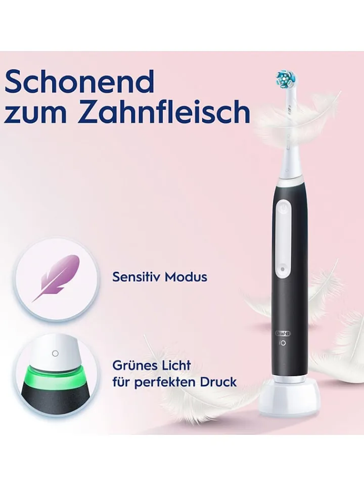 Oral-B Technik|Zahn & Mundpflege<2tlg. Set: Elektr. Zahnbürsten "iO Series 3" in Schwarz/ Hellblau