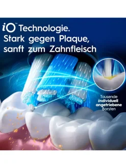 Oral-B Technik|Zahn & Mundpflege<2tlg. Set: Elektr. Zahnbürsten "iO Series 3" in Schwarz/ Hellblau