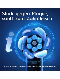 Oral-B Technik|Zahn & Mundpflege<2tlg. Set: Elektr. Zahnbürsten "iO Series 3" in Schwarz/ Hellblau