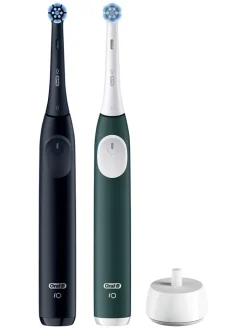 Oral-B Zahn & Mundpflege<2tlg. Set: Elektr. Zahnbürsten "iO Series 2" in Schwarz/Grün