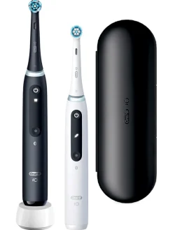 Oral-B Technik|Zahn & Mundpflege<2tlg. Set: Elektr. Zahnbürsten "iO Series 5" in Weiß/ Schwarz