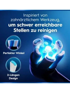 Oral-B Technik|Zahn & Mundpflege<2tlg. Set: Elektr. Zahnbürsten "iO Series 3" in Schwarz/ Hellblau