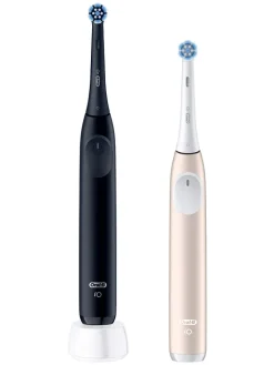 Oral-B Zahn & Mundpflege<2tlg. Set: Elektr. Zahnbürsten "iO Series 2" in Schwarz/Rosa