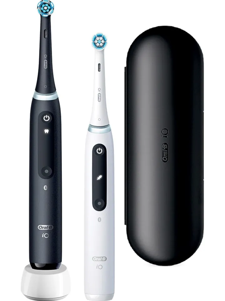 Oral-B Technik|Zahn & Mundpflege<2tlg. Set: Elektr. Zahnbürsten "iO Series 5" in Weiß/ Schwarz