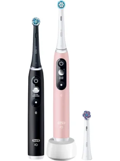 Oral-B Technik|Zahn & Mundpflege<2tlg. Set: Elektr. Zahnbürsten " iO Series 6" in Rosa/ Schwarz