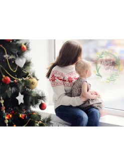 Securit Weitere Haushaltshelfer<3tlg. Set: Fensterschablonen "Christmas" und Kreidemarker - (B)42 x (H)59,4 cm