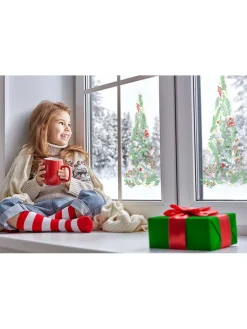 Securit Weitere Haushaltshelfer<3tlg. Set: Fensterschablonen "Christmas" und Kreidemarker - (B)42 x (H)59,4 cm