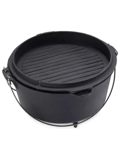 Echtwerk Grillen|Küchenelektronik<2tlg. Set: Feuertopf in Schwarz - 7,6 l