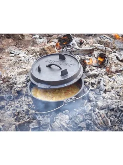 Echtwerk Grillen|Küchenelektronik<2tlg. Set: Feuertopf in Schwarz - 7,6 l