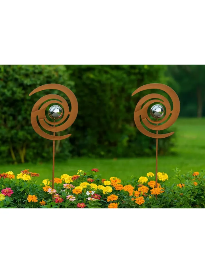 kobolo Gartendekoration<2tlg. Set Gartendekoration FINJA in Braun