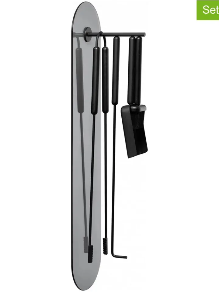 Blomus Weitere Haushaltshelfer<5tlg. Set: Kamingarnitur "Ashi" in Schwarz