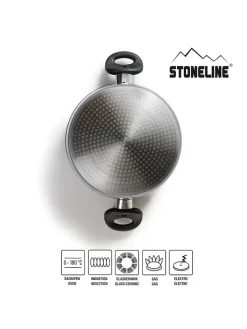 Stoneline Kochgeschirr<2tlg. Set: Kochtopf in Grau - 1,5 l
