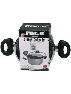 Stoneline Kochgeschirr<2tlg. Set: Kochtopf in Grau - 1,5 l